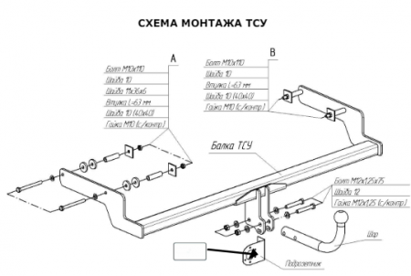 Фаркоп 1428-A Oris на Renault Fluence 2011-2015. Необходима подрезка бампера. Тип шара: A. Нагрузки: 1200/75 кг, масса фаркопа 18,3 кг (без электрики в комплекте) от магазина ФаркопРос